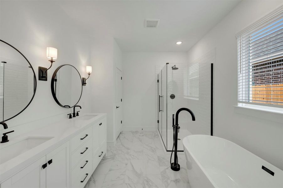 Spa-like primary bath (*Photo not of actual home and used for illustration purposes only.) Spa-like primary bath (*Photo not of actual home and used for illustration purposes only.)