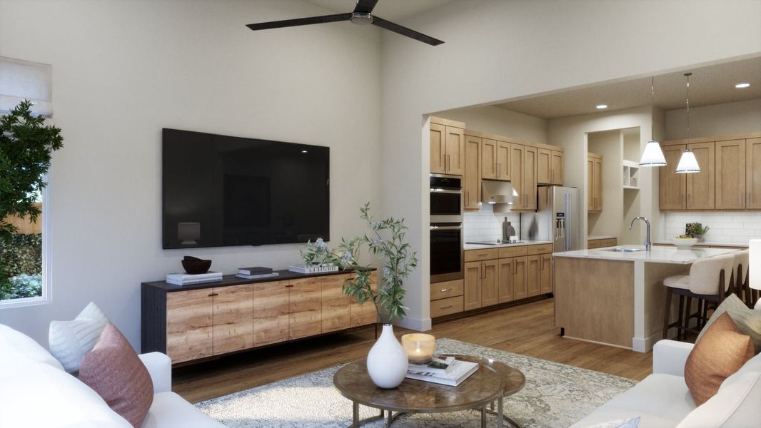 Representative furnished interior of a home built from the 4060 by Risewell Homes in Freedom at Anthem, Kyle (Image 4).