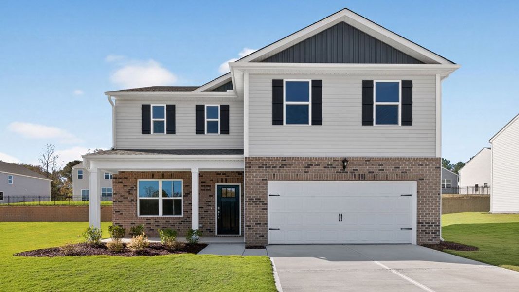 Representative exterior photo of a completed home built from the GALEN by D.R. Horton in Swift Creek Farm, Clayton, NC (Image 16).