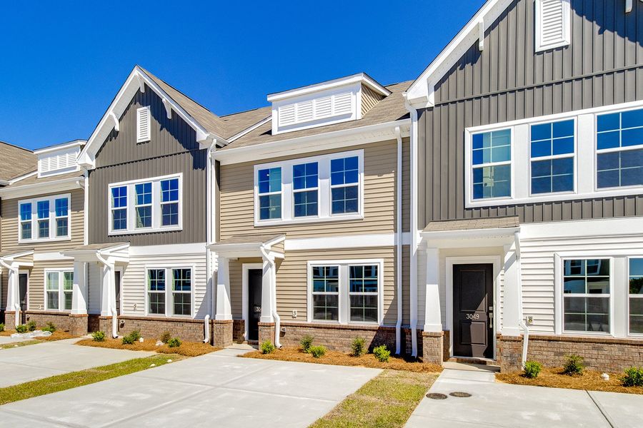 Front exterior of a new home in Astoria, Columbia, SC, highlighting curb appeal (Image 17).