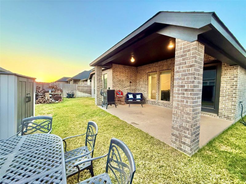 Exterior details and patio area of a home in The Grand Prairie, Hockley (Image 15).