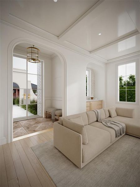 Furnished interior view inside a new home in , Highland Park (Image 12).