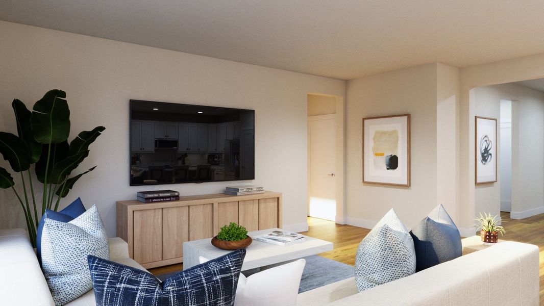 Representative furnished interior of a home built from the Lakewood II by Landsea Homes in Highlands Preserve, Mead (Image 7).