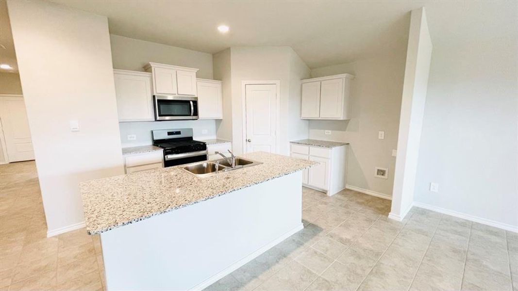 Kitchen - All Home and community information, including pricing, included features, terms, availability and amenities, are subject to change at any time without notice or obligation. All Drawings, pictures, photographs, video, square footages, floor plans, elevations, features, colors and sizes are approximate for illustration purposes only and will vary from the homes as built.