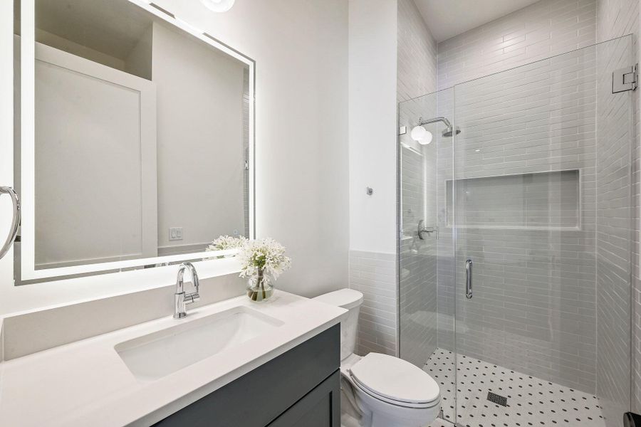 First floor full bathroom.