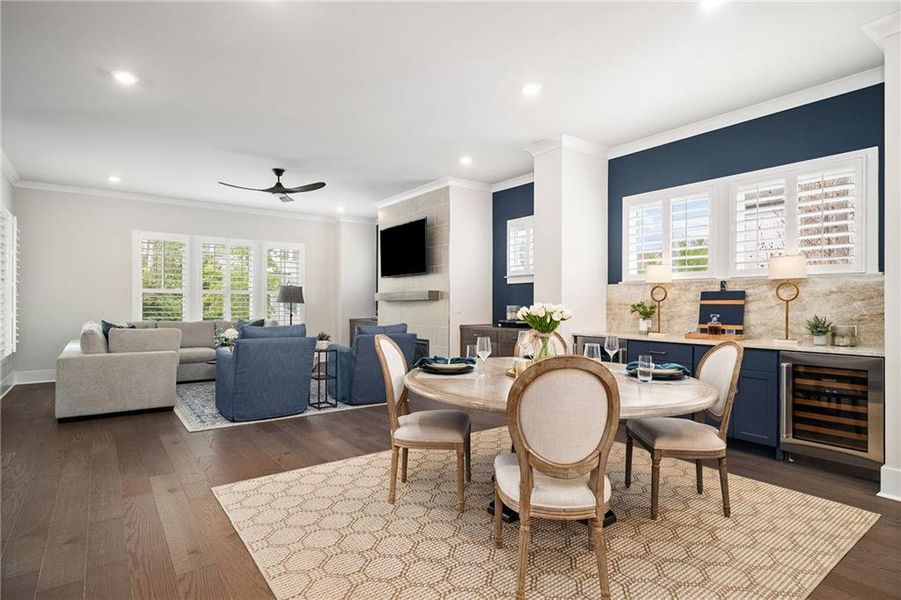 Furnished interior view inside a new home in Manning on the Square, Alpharetta (Image 19).