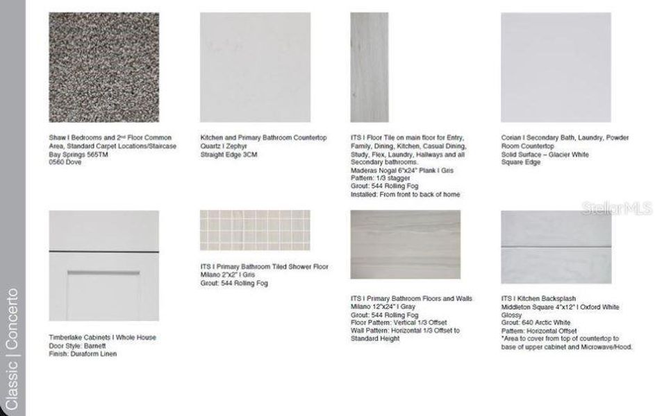 Design Selections ~ Home is under construction, selections are subject to change