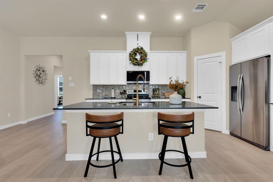 Furnished interior view inside a new home in Hadley Farms, Godley (Image 7). Furnished interior view inside a new home in Hadley Farms, Godley (Image 7).