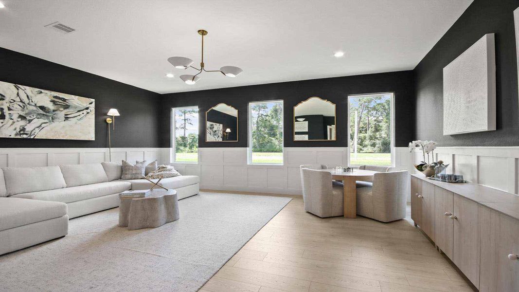 Furnished interior view inside a new home in Butlers Bend Estates, Pinehurst (Image 24). Furnished interior view inside a new home in Butlers Bend Estates, Pinehurst (Image 24).