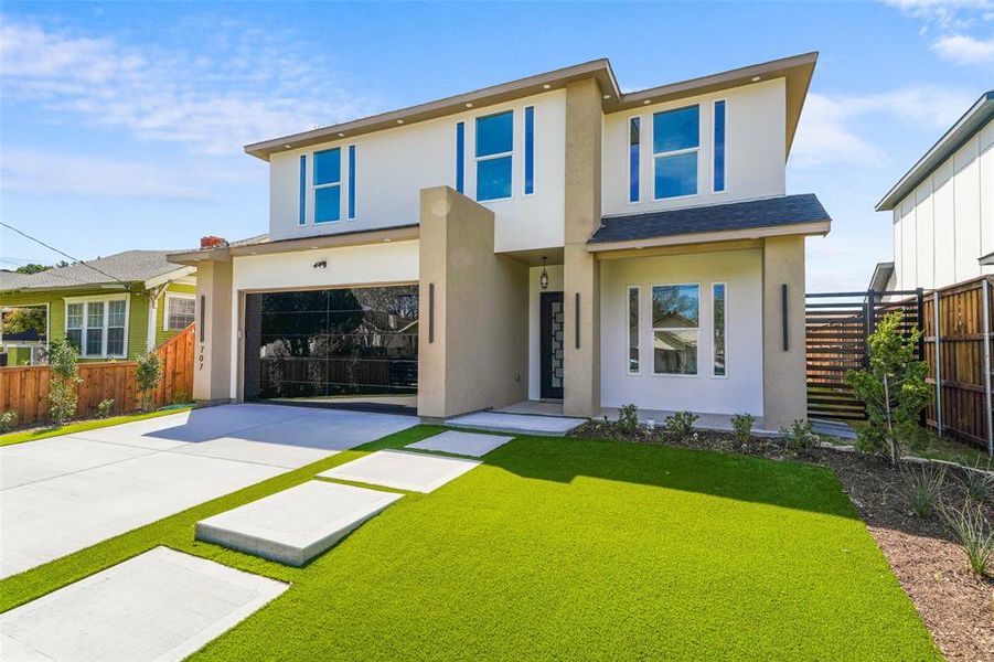 Front exterior of a new home in , Dallas, TX, highlighting curb appeal (Image 1). Front exterior of a new home in , Dallas, TX, highlighting curb appeal (Image 1).