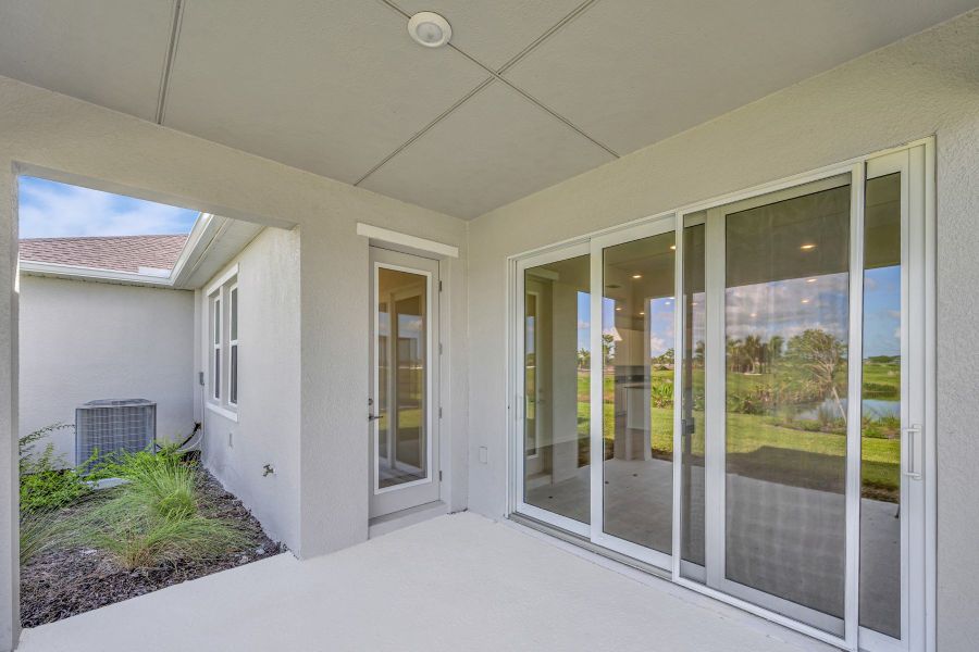 Exterior details and patio area of a home in Gracewater at Sarasota, Sarasota (Image 3). Exterior details and patio area of a home in Gracewater at Sarasota, Sarasota (Image 3).