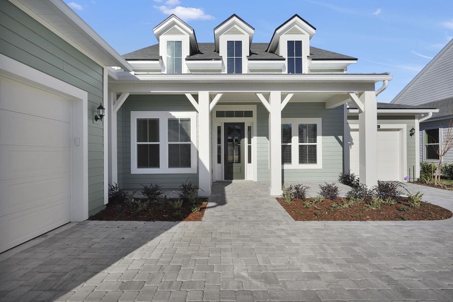 Representative exterior photo of a completed home built from the Riverdale by Riverside Homes in Hidden Creek at SilverLeaf, St. Augustine, FL (Image 28). Representative exterior photo of a completed home built from the Riverdale by Riverside Homes in Hidden Creek at SilverLeaf, St. Augustine, FL (Image 28).