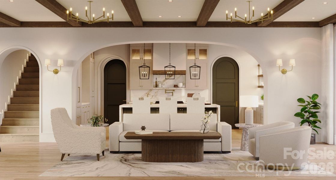 Furnished interior view inside a new home in , Weaverville (Image 12).