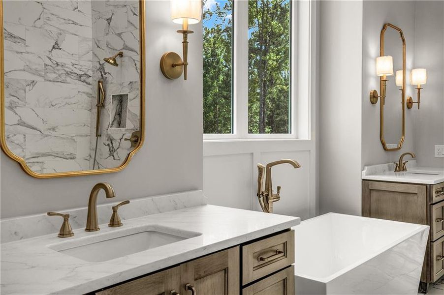 Furnished interior view inside a new home in , Newnan (Image 10).
