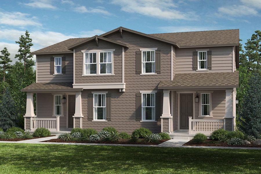 Representative exterior photo of a completed home built from the Plan 1885 by KB Home in Sky Ranch Villas, Watkins, CO (Image 7).