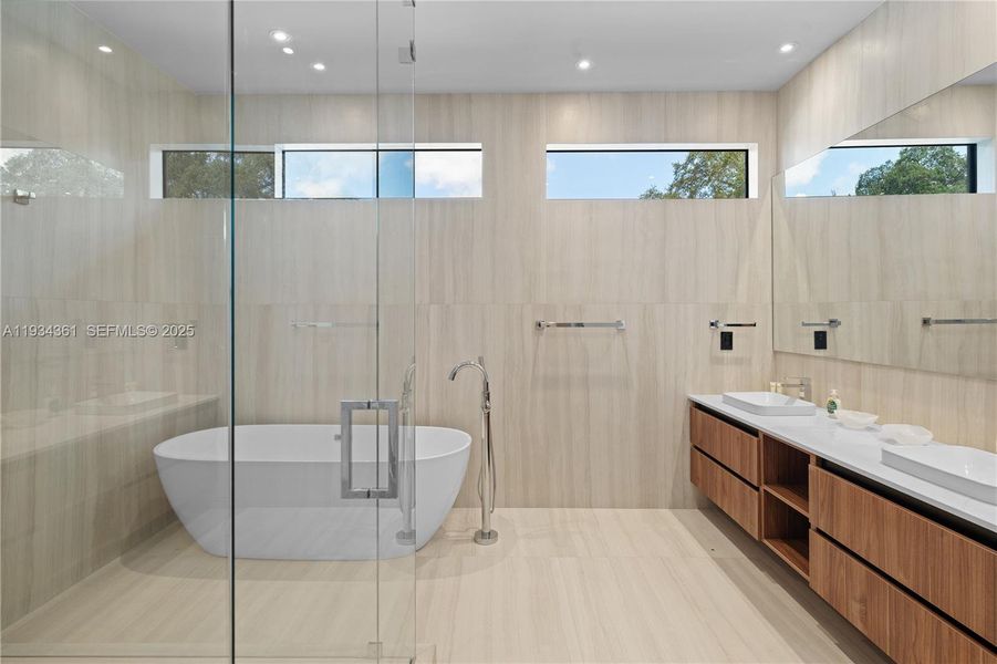 Furnished interior view inside a new home in , Miami (Image 13).