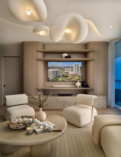 Furnished interior view inside a new home in , Fort Lauderdale (Image 9). Furnished interior view inside a new home in , Fort Lauderdale (Image 9).