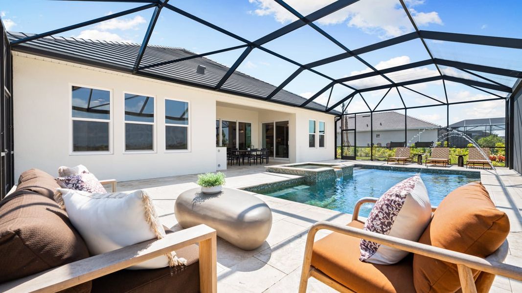 Representative exterior details of a home built from the Cresta by Taylor Morrison in Skye Ranch Community Group Page, Sarasota (Image 4).