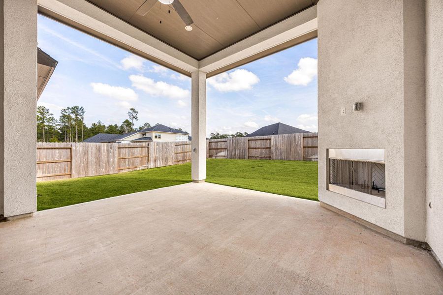 Exterior details and patio area of a home in Audubon 60’s, Magnolia (Image 3).