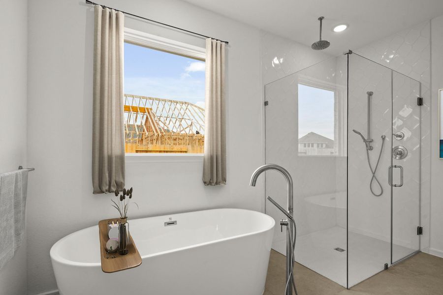 Spa-like primary bath (*Photo not of actual home and used for illustration purposes only.) Spa-like primary bath (*Photo not of actual home and used for illustration purposes only.)
