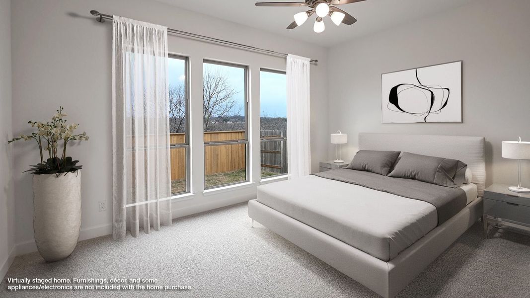 Furnished interior view inside a new home in Crosswinds, Kyle (Image 6).