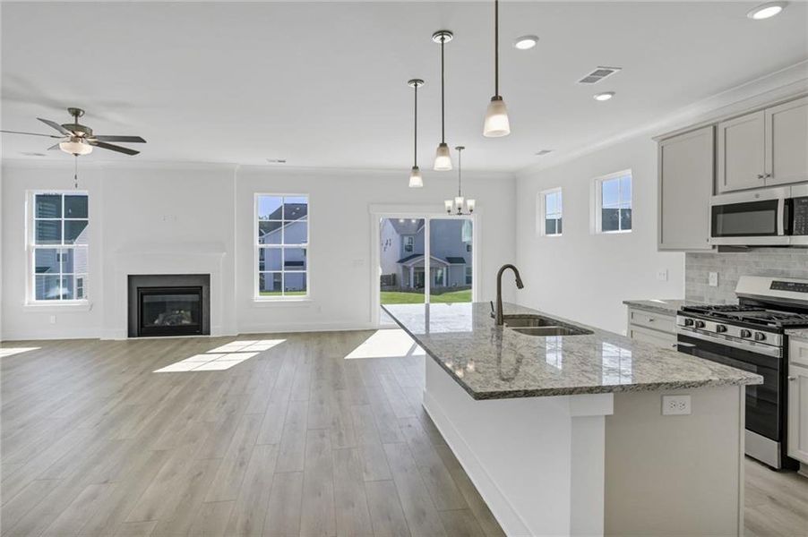 Furnished interior view inside a new home in Villas at Dawsonville, Dawsonville (Image 17).