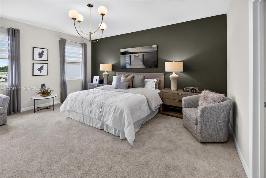 Furnished interior view inside a new home in Acacia Groves, Miami (Image 9).