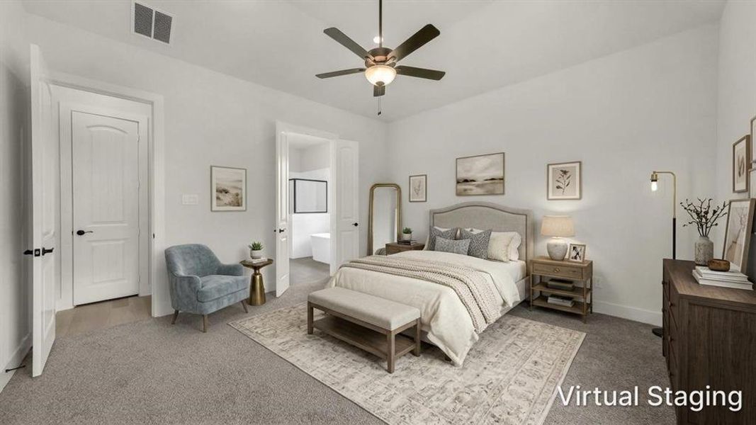 Furnished interior view inside a new home in Freeman Ranch, Weatherford (Image 15).