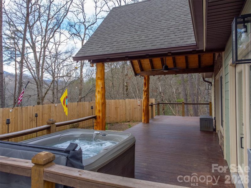 Exterior details and patio area of a home in , Bryson City (Image 39). Exterior details and patio area of a home in , Bryson City (Image 39).