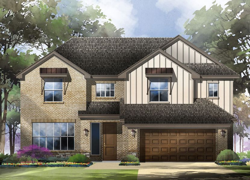Castell Family Home Floor Plan in The Colony, Bastrop TX | Sitterle Homes