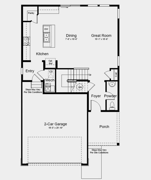 2D floor plan layout for the Peak by Taylor Morrison in Lake Bluff, Greeley, CO (Image 3).