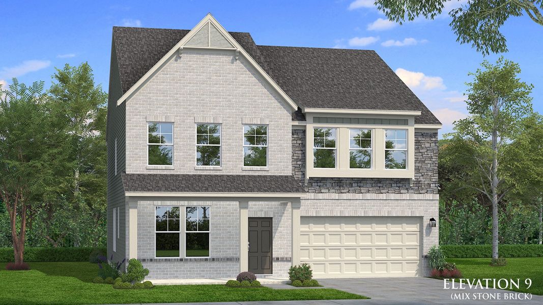 Representative exterior photo of a completed home built from the Wagener by DRB Homes in Hamilton Lakes, Loganville, GA (Image 24).