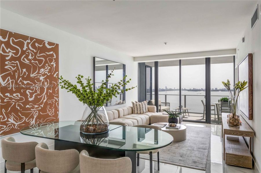 Furnished interior view inside a new home in , Miami (Image 12).