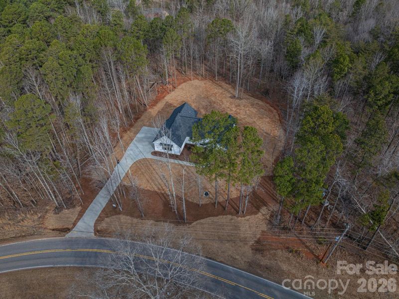 Aerial View with Forney Hill in the front of the picture