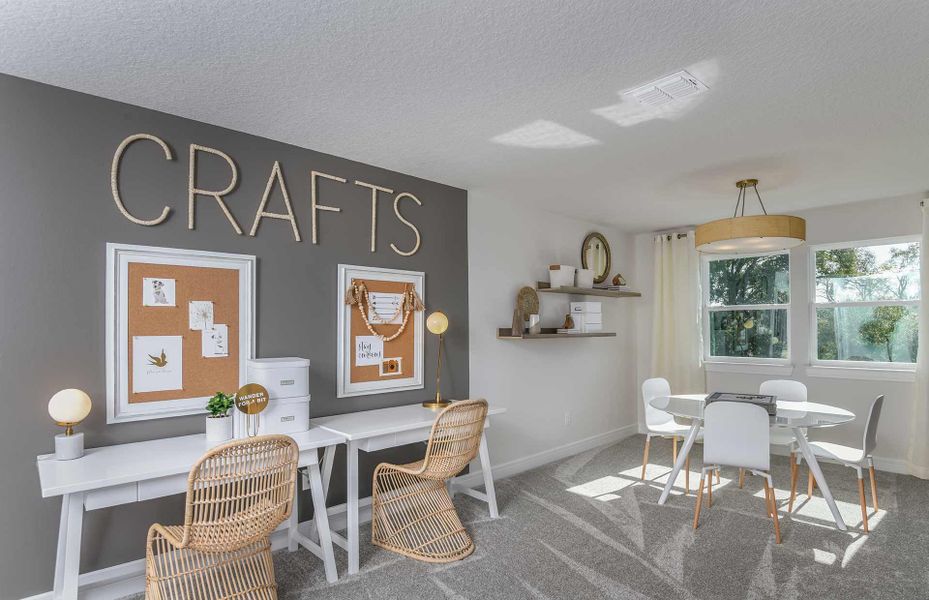 Second Story Loft Area with space for Crafts and Games