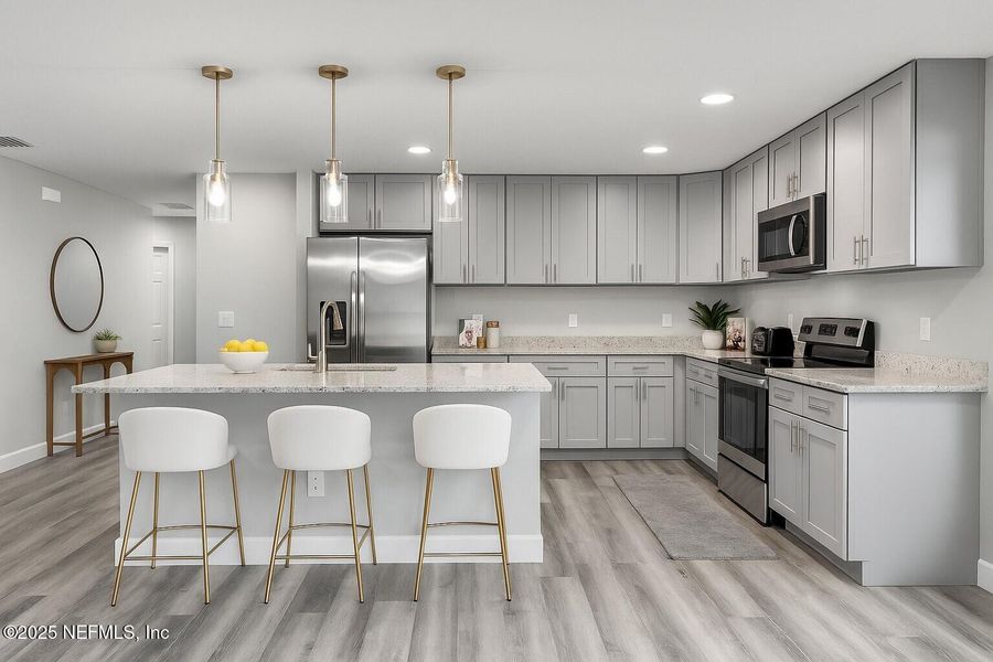 Furnished interior view inside a new home in , Jacksonville (Image 9). Furnished interior view inside a new home in , Jacksonville (Image 9).