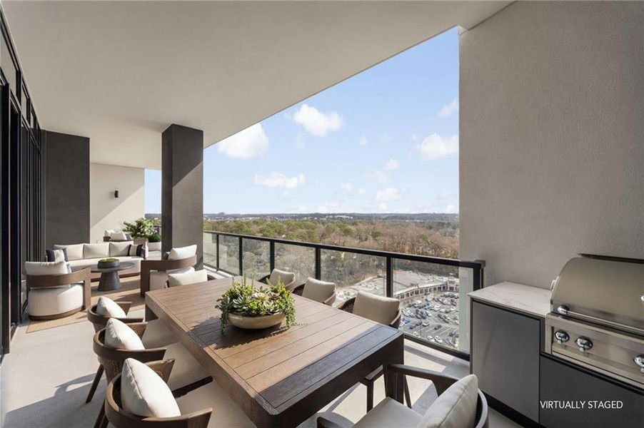 Exterior details and patio area of a home in The Dillon Buckhead, Atlanta (Image 29).