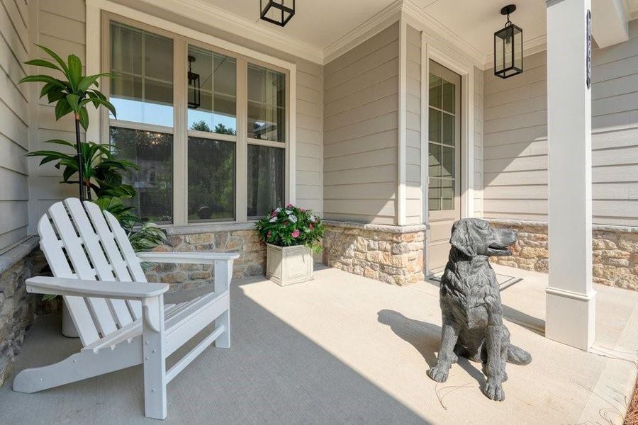 Exterior details and patio area of a home in Soleil Belmont Park, Canton (Image 35). Exterior details and patio area of a home in Soleil Belmont Park, Canton (Image 35).