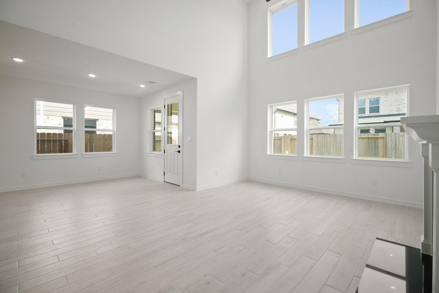 Impressive great room with fireplace (*Photo not of actual home and used for illustration purposes only.) Impressive great room with fireplace (*Photo not of actual home and used for illustration purposes only.)