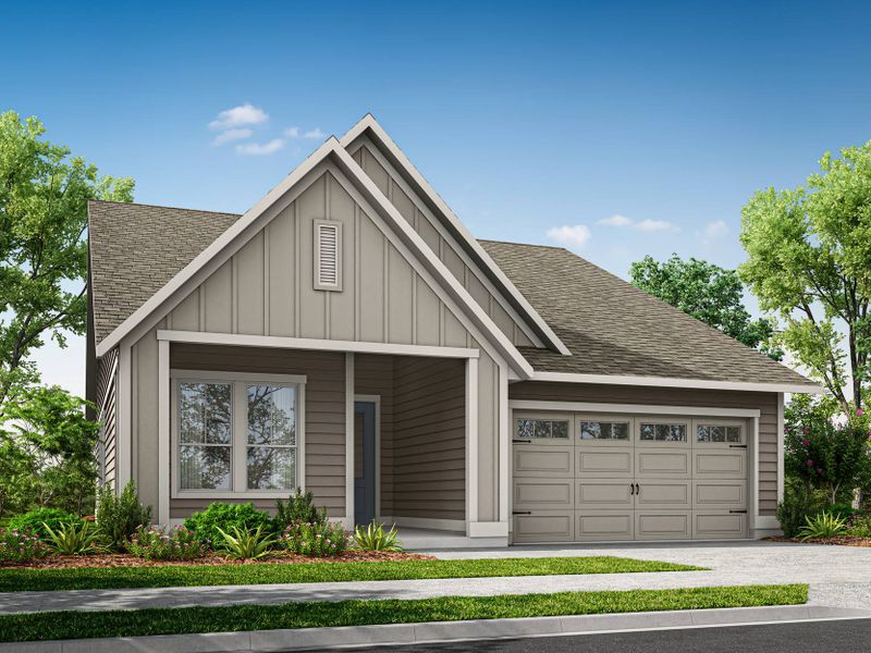 Representative exterior photo of a completed home built from the Cypress Cove by Tri Pointe Homes in The Pines Collection at Serenity, Fuquay Varina, NC (Image 19).