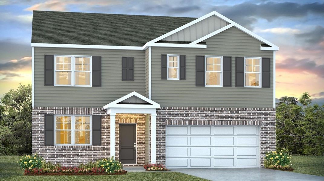 Representative exterior photo of a completed home built from the Hayden by D.R. Horton in Livingston Woods, Irmo, SC (Image 21).