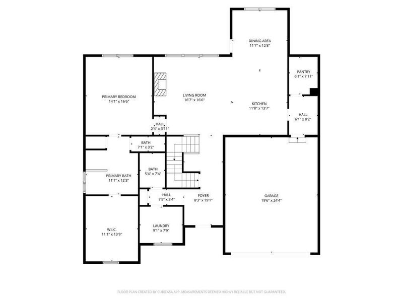 2D floor plan layout of this home in Calgary Downs, Winder, GA (Image 27).