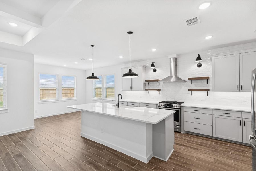 Gourmet island kitchen