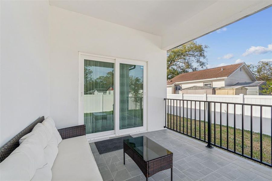 Exterior details and patio area of a home in , Tampa (Image 38).