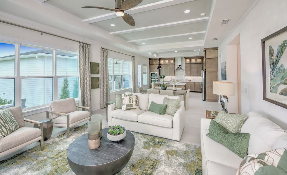 Furnished interior view inside a new home in Oakmont, Gainesville (Image 9). Furnished interior view inside a new home in Oakmont, Gainesville (Image 9).