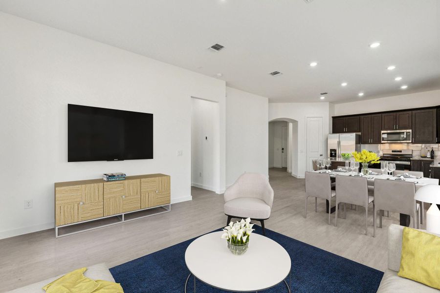 Furnished interior view inside a new home in Windcress, Cove (Image 17). Furnished interior view inside a new home in Windcress, Cove (Image 17).