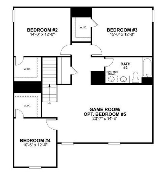 2D floor plan layout of this home in Moran Ranch, Willis, TX (Image 6). 2D floor plan layout of this home in Moran Ranch, Willis, TX (Image 6).