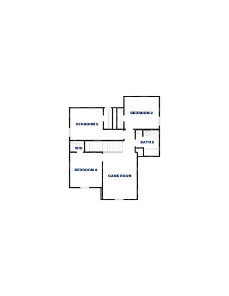 2D floor plan layout for the Hanna by D.R. Horton in Indian Springs, Crosby, TX (Image 5).