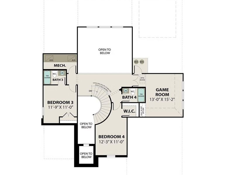 2D floor plan layout of this home in Lago Mar, Texas City, TX (Image 4).