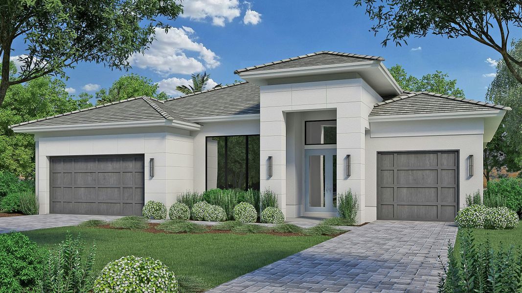 Representative exterior photo of a completed home built from the Keenan by GHO Homes in Tesoro Club, Port St. Lucie, FL (Image 28).